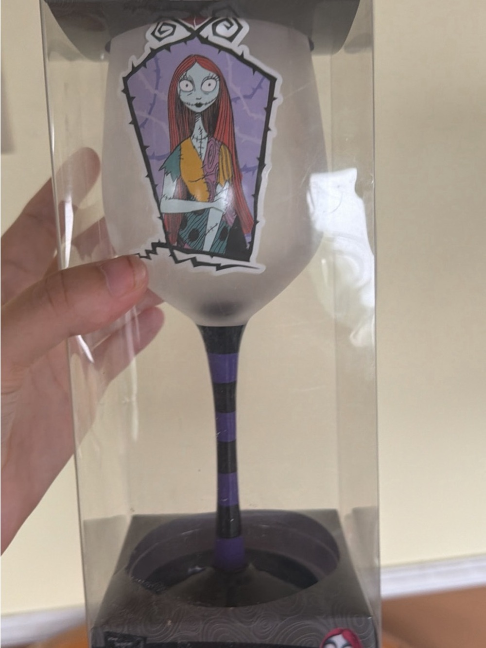 Nightmare before Christmas wine glass